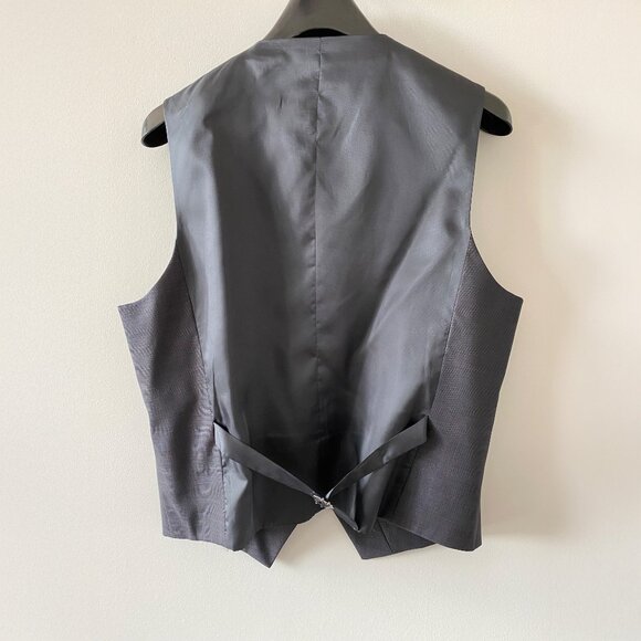 Express Men's 3-Piece Suit - Charcoal Gray - 40R/34×32 - Wool Blend - Vest Inclu - Picture 6 of 10